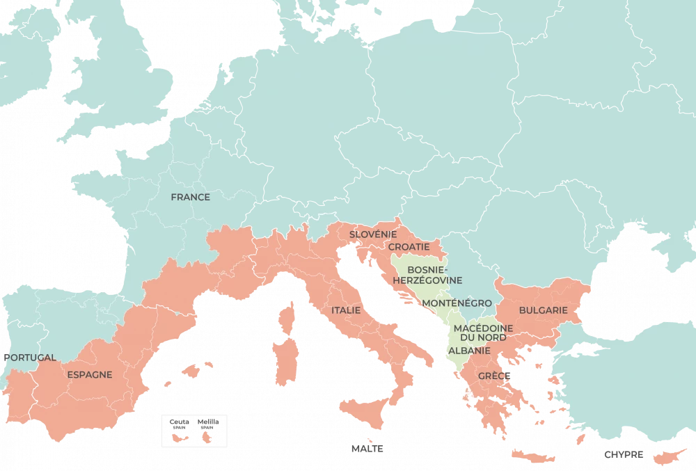 Carte interreg euro med
